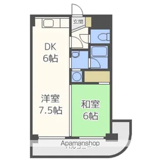 アルファスクエア麻生【603号室】の間取り