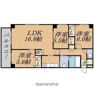 コンフォリア北三条【10階】の間取り
