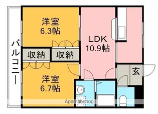 サンフィット青山【1階】の間取り