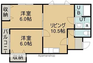 レジデンス赤石【102号室】の間取り