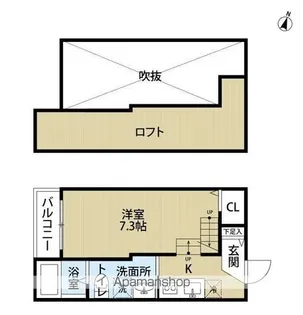 サンリーフ香椎【201号室】の間取り