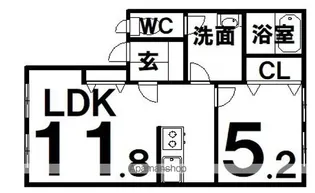 1LDKの間取り画像