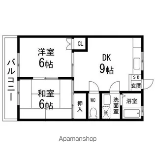 ΑNEXT仙台第17【102号室】の間取り