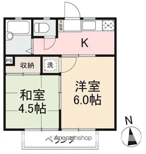シャトレーハイツⅠ【105号室】の間取り