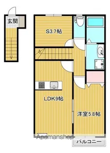 FELICE大街道Ⅱ【207号室】の間取り
