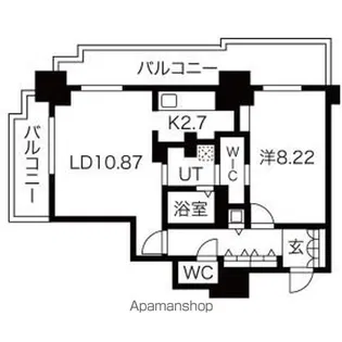 パシフィックタワー札幌【27階】の間取り