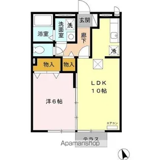アヴニール合川【1階】の間取り