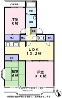 エスポワール名瀬【101号室】の間取り