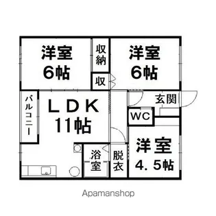 コンフォートK【7号室】の間取り