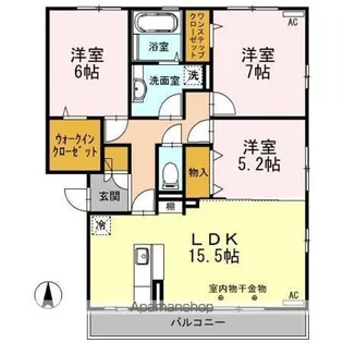 カンパーレ K【3階】の間取り