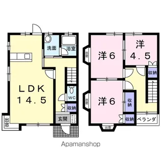 タウンハウス【1階】の間取り