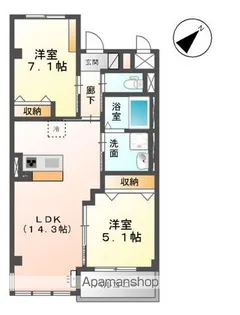 ポンデザール【3階】の間取り