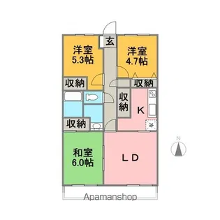 クリオネハイツ【203号室】の間取り