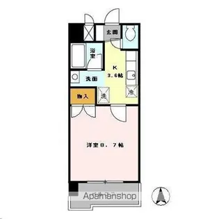 アムールシャトー【8階】の間取り