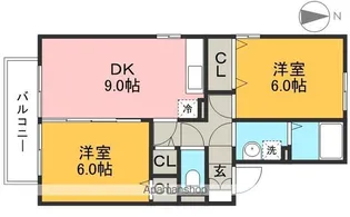 ベルジュリー【2階】の間取り