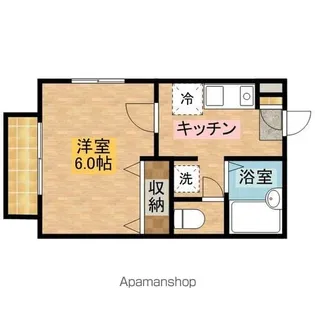 フラット山王A【2階】の間取り