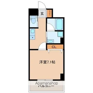 1Kの間取り画像
