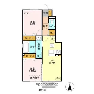 ヴァンベール【1階】の間取り