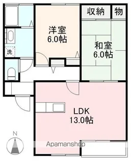 ディアス高松C棟D棟【D101号室】の間取り