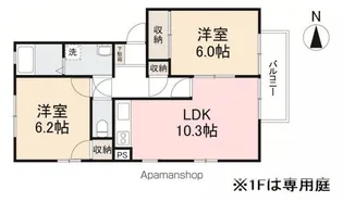 こぐまハウス屋島東A・B【1階】の間取り