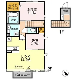 METEOR瑞穂【2階】の間取り