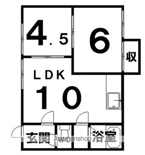 南出マンション【2F2号室】の間取り