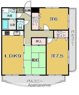 ファミーユ美尾崎【301号室】の間取り