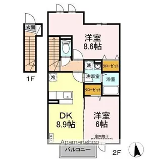 セジュール 雅【2階】の間取り