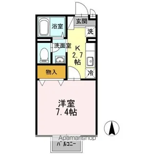 レクルスコート B棟【2階】の間取り