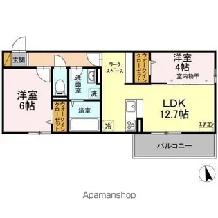 ピースウッド Ⅱ【3階】の間取り
