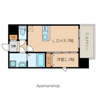アスシード大手門【13階】の間取り