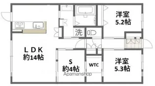 サーパス大元東公園【1階】の間取り