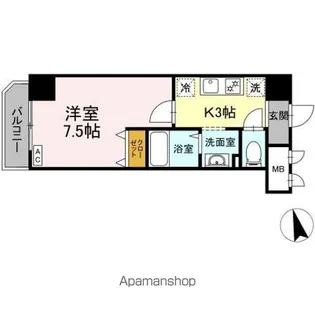 アンクレージュ西船橋【5階】の間取り