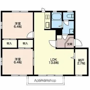 シティクレスト【A101号室】の間取り