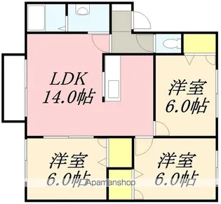 フォレスタ桔梗B【201号室】の間取り