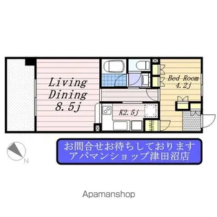 グランパティオス公園西の街5番館【7階】の間取り
