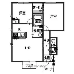 ハイツ熊見Ⅴ A棟【1階】の間取り