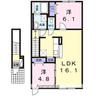 ビリーブ グットⅠ【2階】の間取り