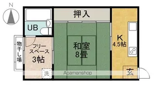 高瀬ハイツ【3階】の間取り