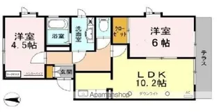 清水ハイム D【1階】の間取り