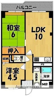 レジデンシア・ティユール【6階】の間取り