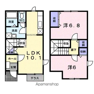 ニュープリムローズ Ⅱ棟【1階】の間取り