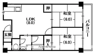 幸福ハイツ【3階】の間取り
