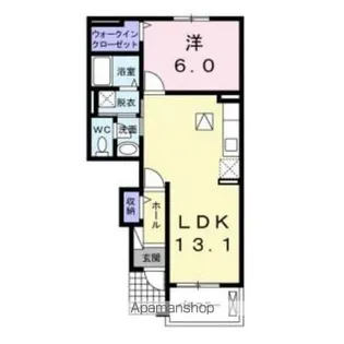 アロッジオニッコウⅡ【1階】の間取り