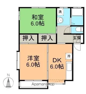 オアシス楠【A101号室】の間取り