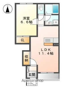 パストラル八田【1階】の間取り