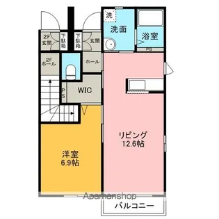 カーサ クリサンテーモ【102号室】の間取り