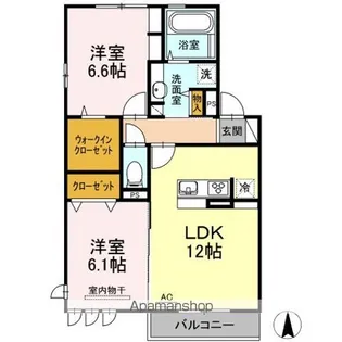 エニシャス【2階】の間取り