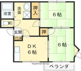 フレグランス小阪【2階】の間取り