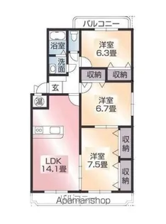 セトル・サンシティー・【3階】の間取り
